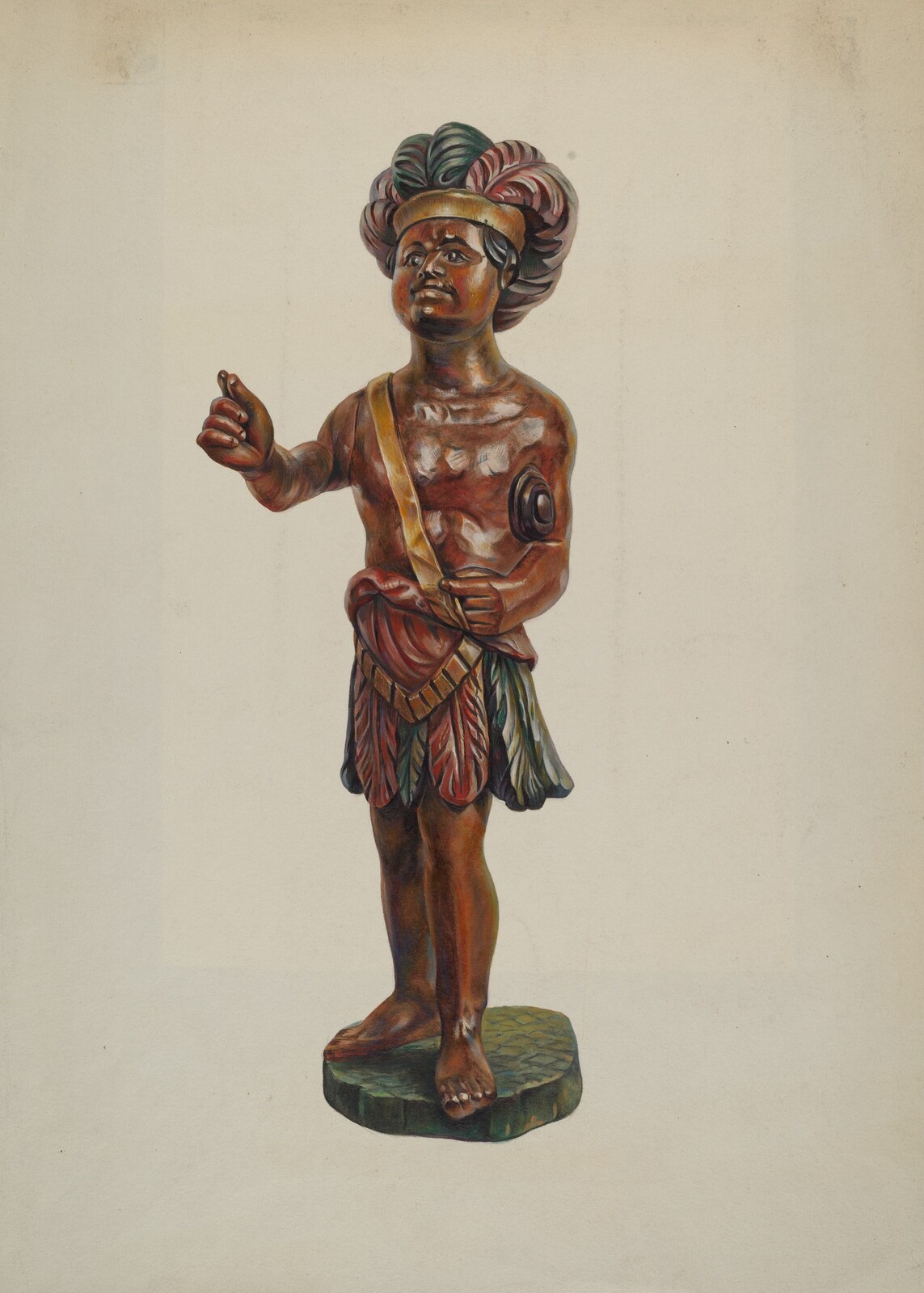 Cigar Store Indian, Walter Hochstrasser, c. 1940