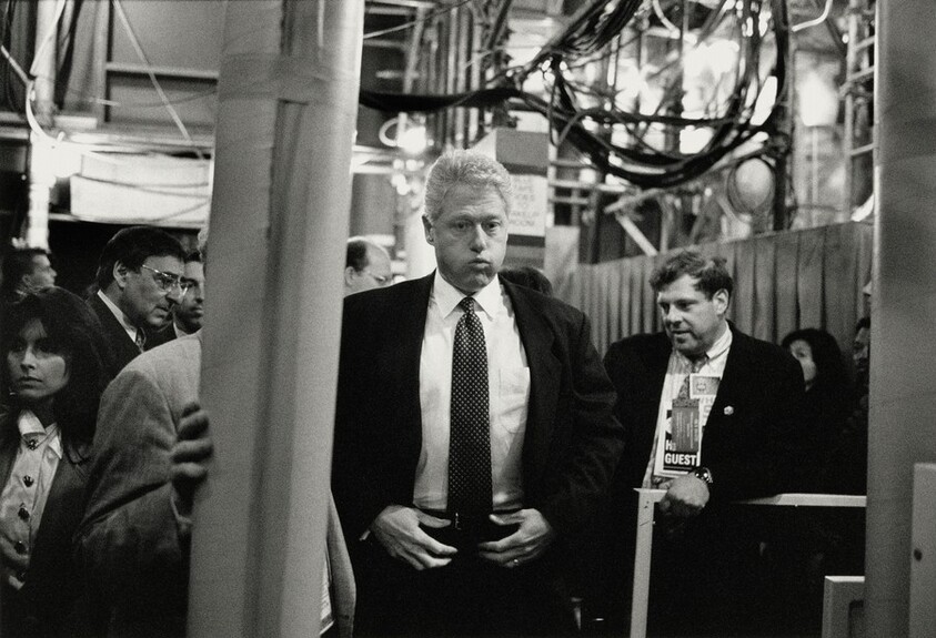 President Bill Clinton Takes a Deep Breath Before Going Out onto the Stage to Accept the Democratic Presidential Nomination, Chicago, Illinois