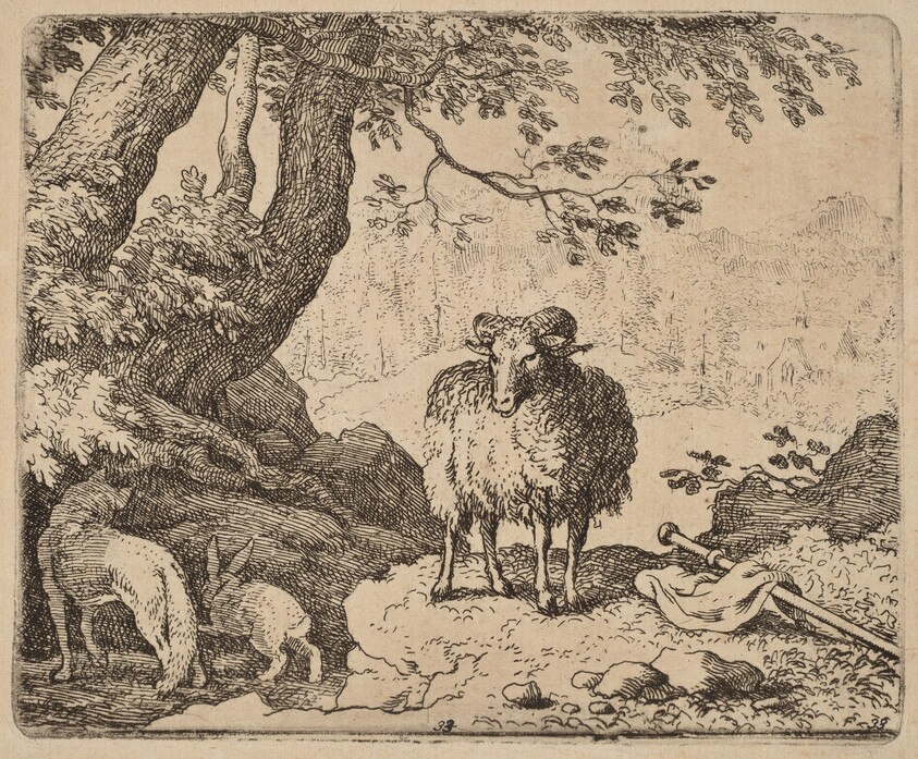 Reynard Returns Home, Accompanied by the Ram and the Rabbit