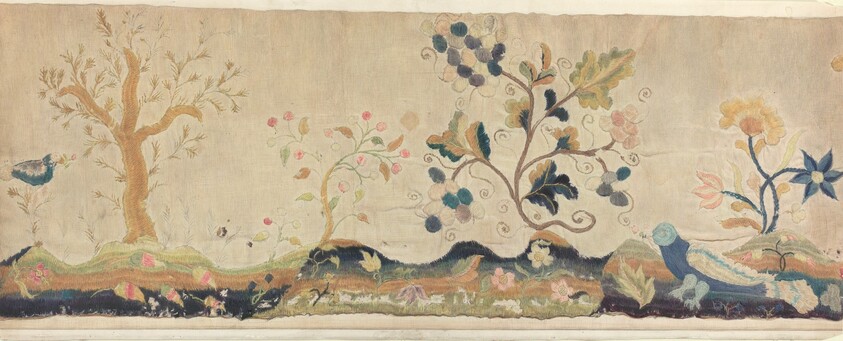 Crewel Embroidery Valance