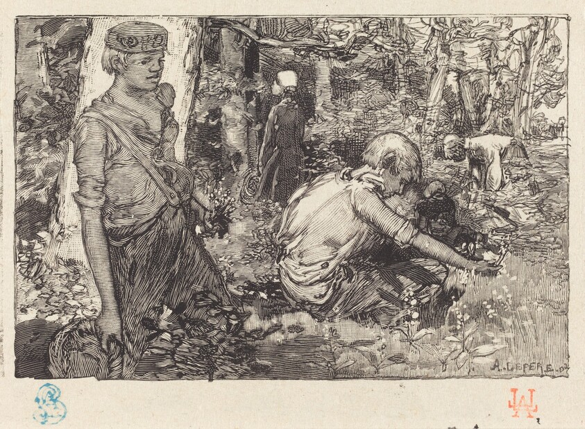 Gathering of May-lily (La cueillette du muguet)