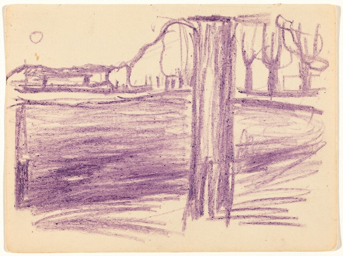 Landscape with Tree Trunk