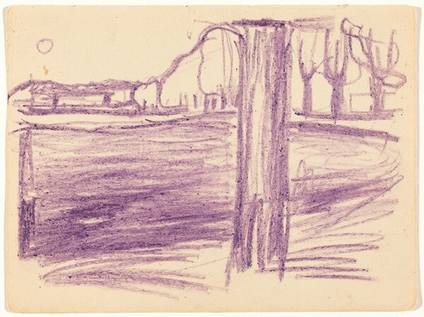 Landscape with Tree Trunk