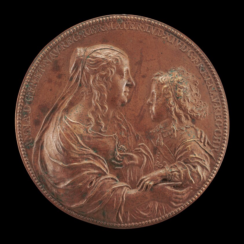 Louis XIV, 1638-1715, King of France 1643, and his mother Anne of Austria