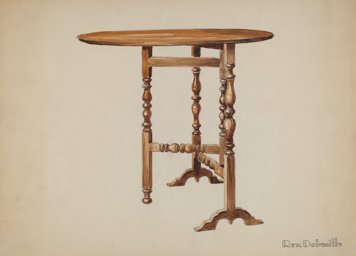 Three Legged Gate-leg Table