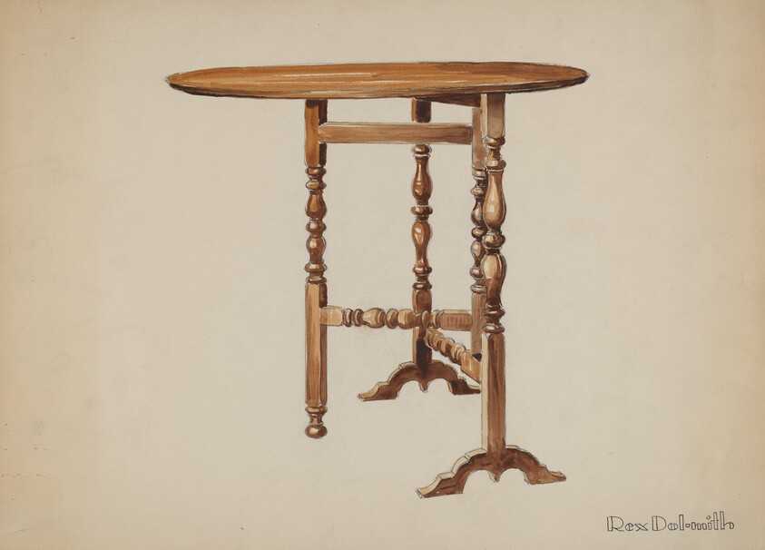 Three Legged Gate-leg Table