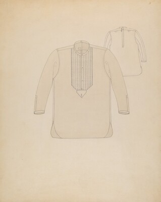 “Shirt”. This is a drawing of a men's dress shirt.