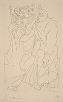 Kinesias and Myrrhine with a Child (Couple etenfant), Pablo Picasso, 1934