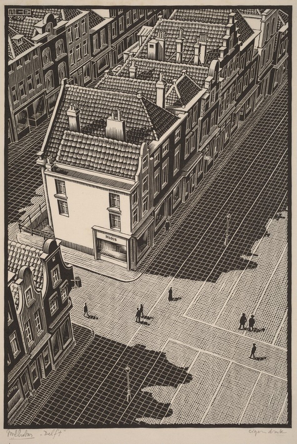 Four Regular Solids by M.C. Escher