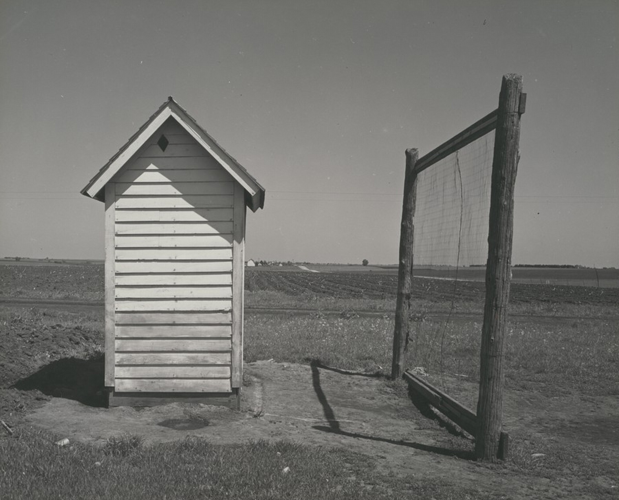 Nebraska Outhouse and Backstop, Wright Morris, 1947