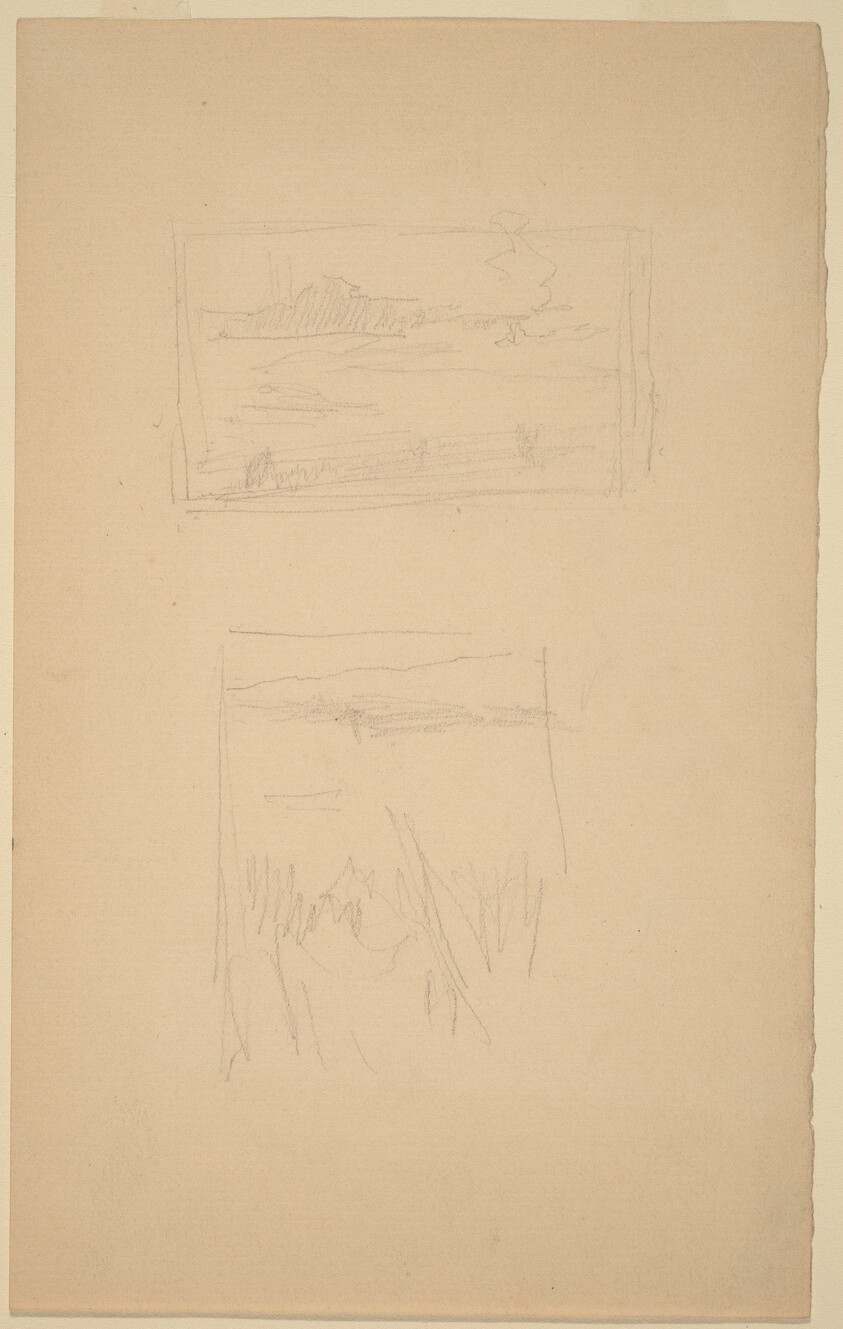 Two Sketches of Landscape Pictures hung at the Society of British Artists