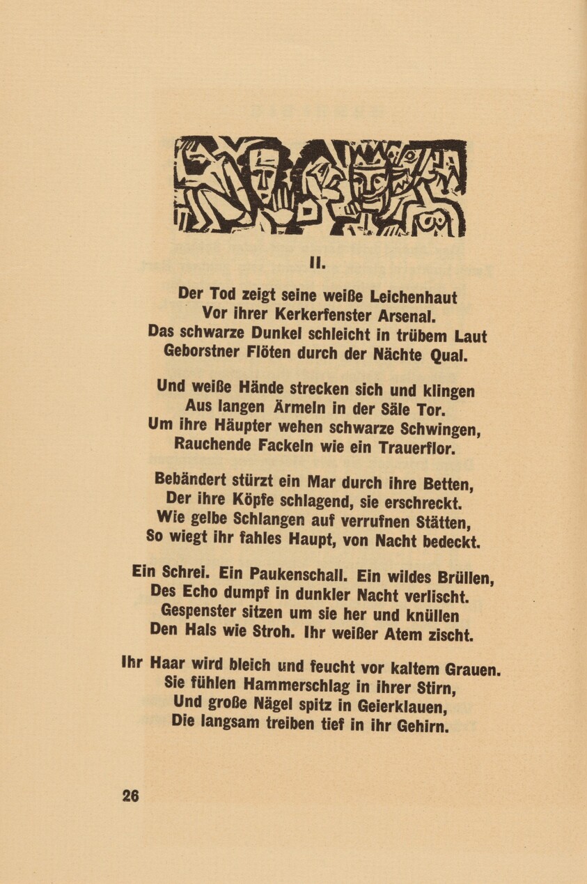 Die Irren II (The Mad II) (headpiece, page 26) from Georg Heym: Umbra Vitae (Georg Heym: The Shadow of Life)