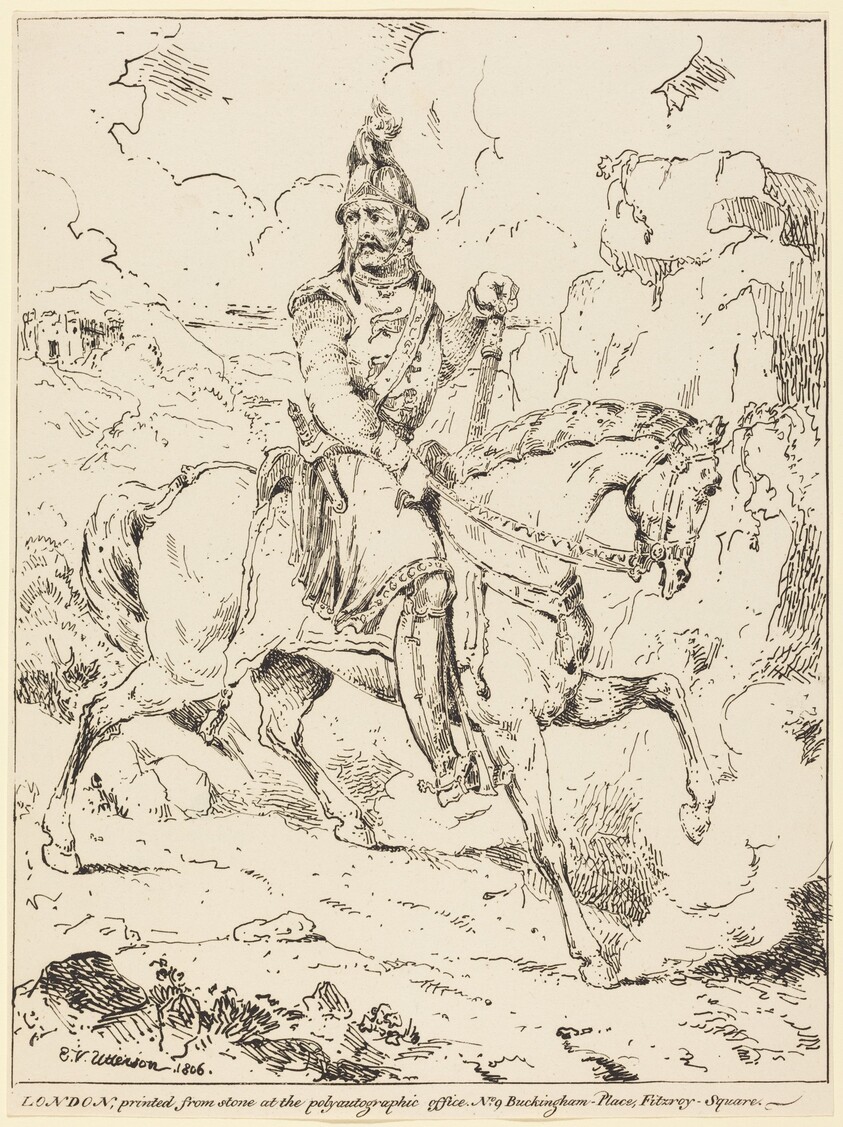 Knight in Armor on Horseback