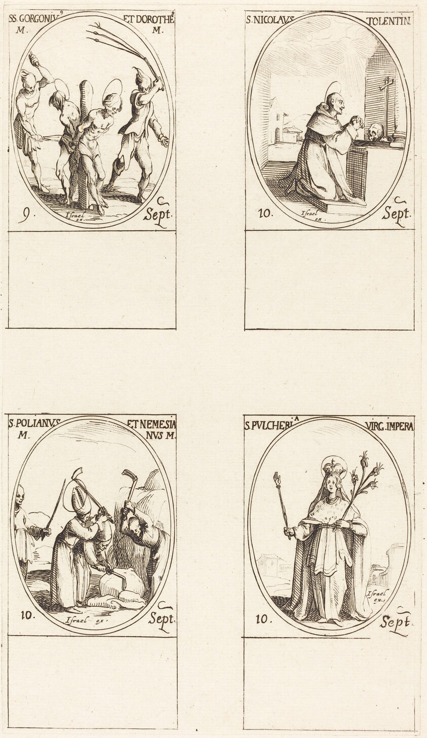 Sts. Gorgonius & Dorothy; St. Nicholas of Tolentino; St. Polianus & Nemesian; St. Pulcheria