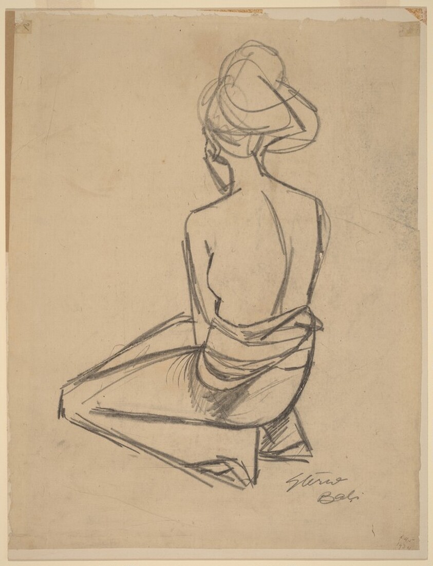 Seated Balinese Figure Seen from Behind