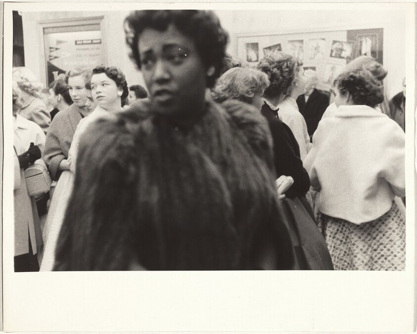 Group in theater lobby, "Man with the Golden Arm" premiere--Hollywood