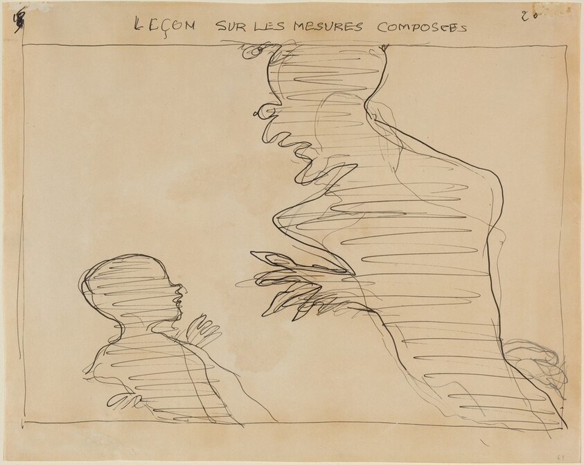 Study for "Leçon sur les mesures composées" (Lesson on Compound Time)