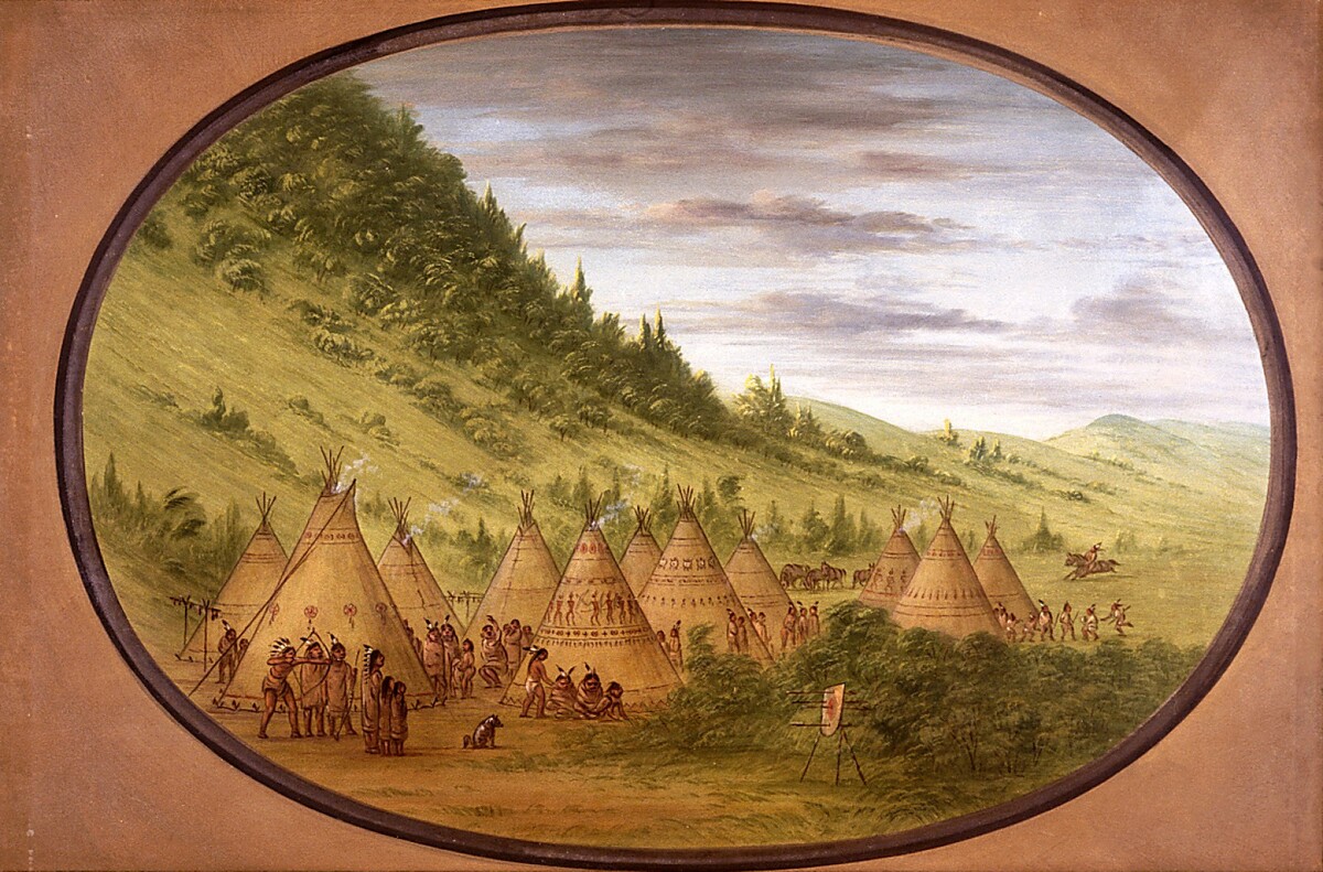An Ojibbeway Village of Skin Tents