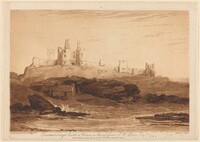 Dunstanborough Castle, Joseph Mallord William Turner and Charles Turner, published 1808