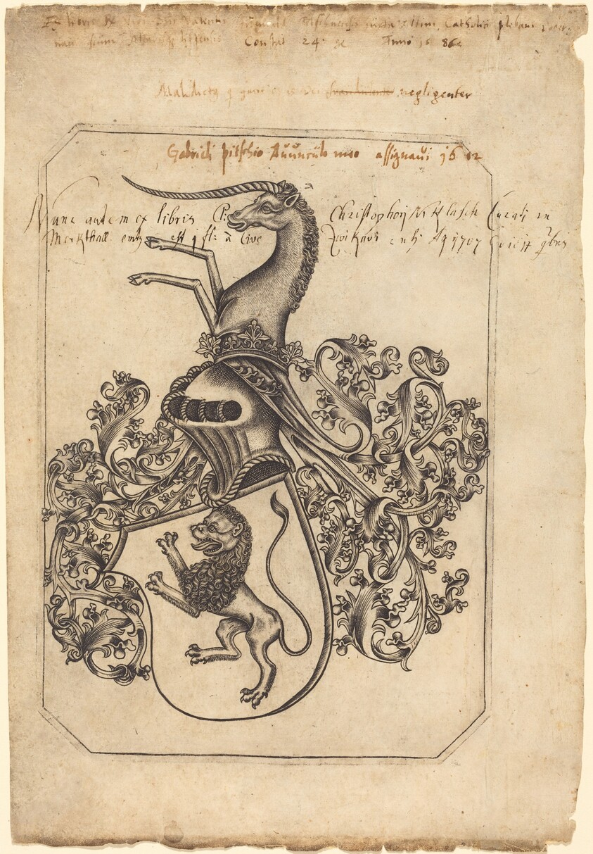 Coat of Arms with a Lion and Unicorn