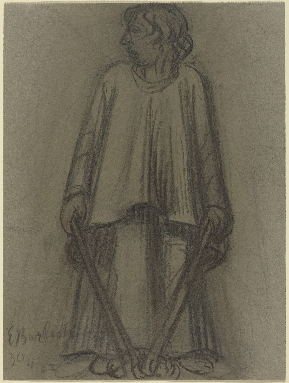 Standing Figure with Extinguished Torches
