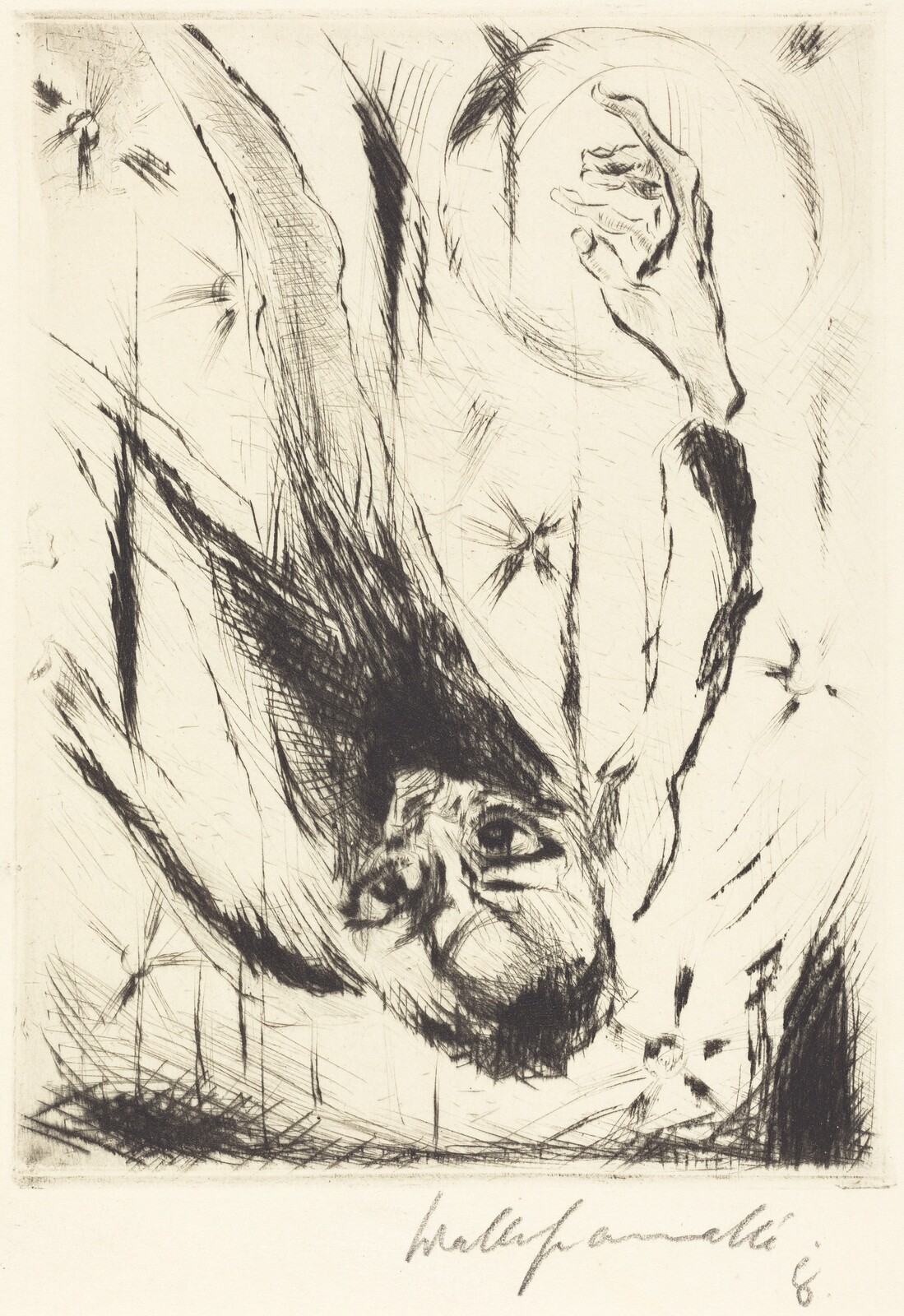 The Fall into Infinity, Walter Gramatté, 1918