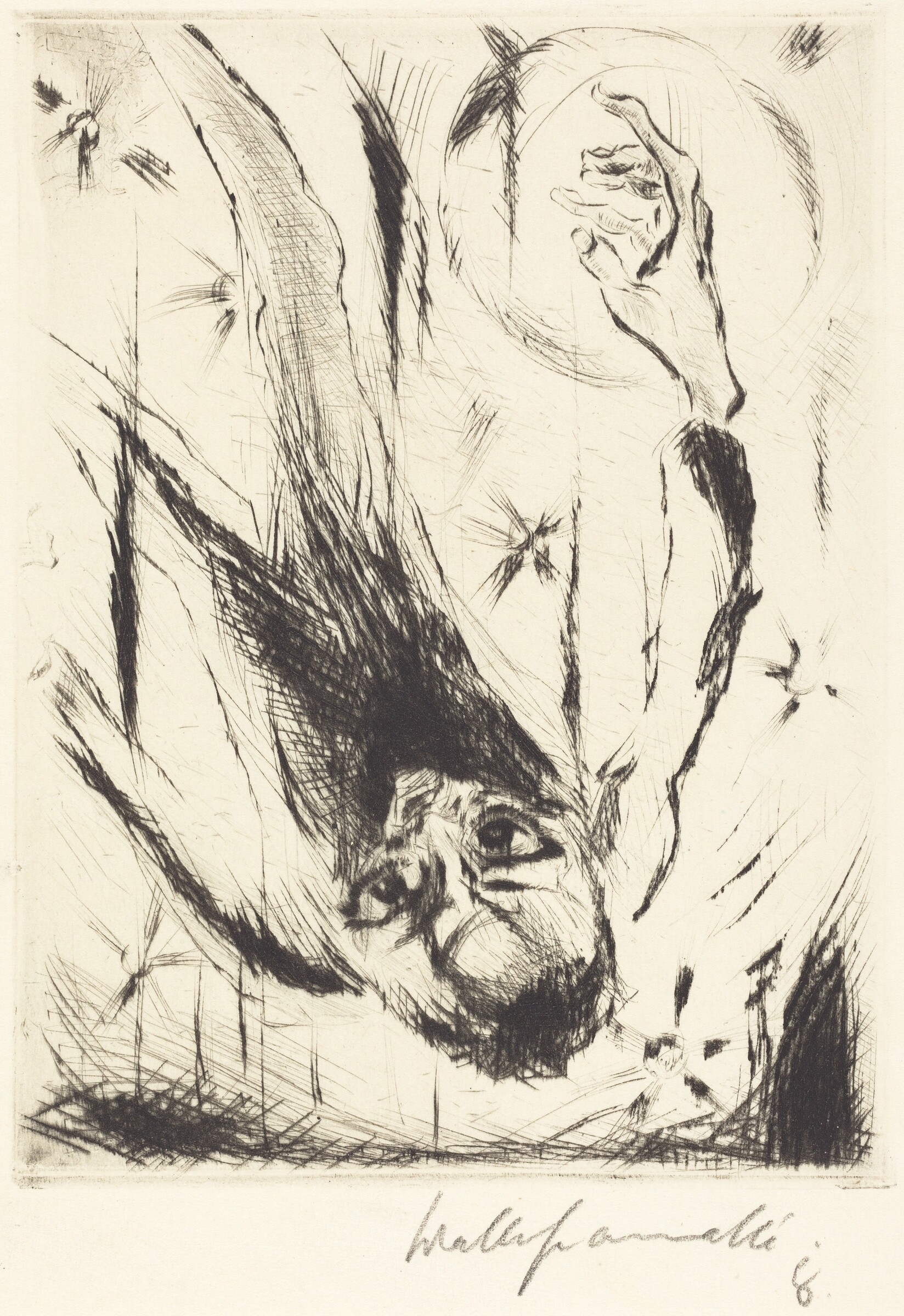 The Fall into Infinity, Walter Gramatté, 1918