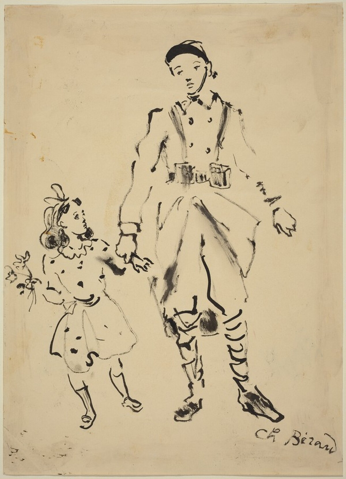 French Soldier and Child