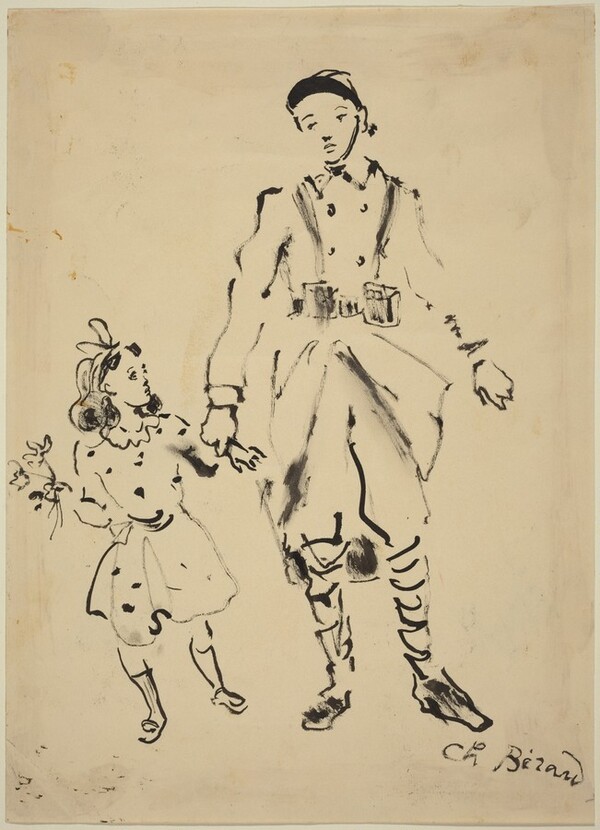 French Soldier and Child