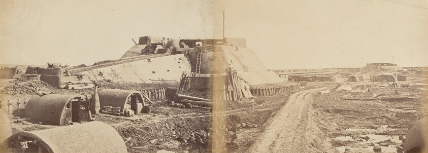 Interior of the Second North Fort After Its Surrender on August 21, 1860, Wherein 2000 Prisoners Were Taken