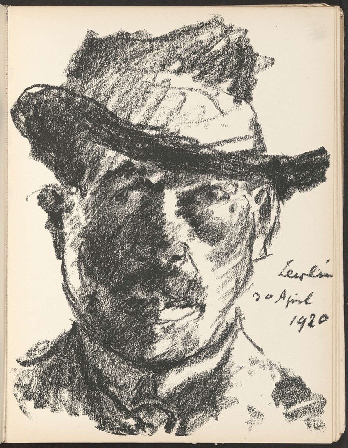 Selbstbildnis (Self-Portrait) from Deutsche Graphiker der Gegenwart (German Printmakers of Our Time)