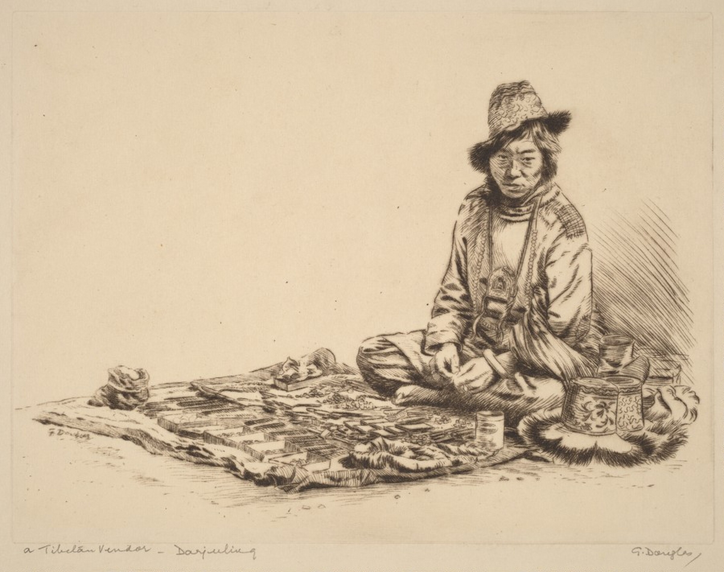 Tibetan Vendor, Darjeeling, G. Douglas