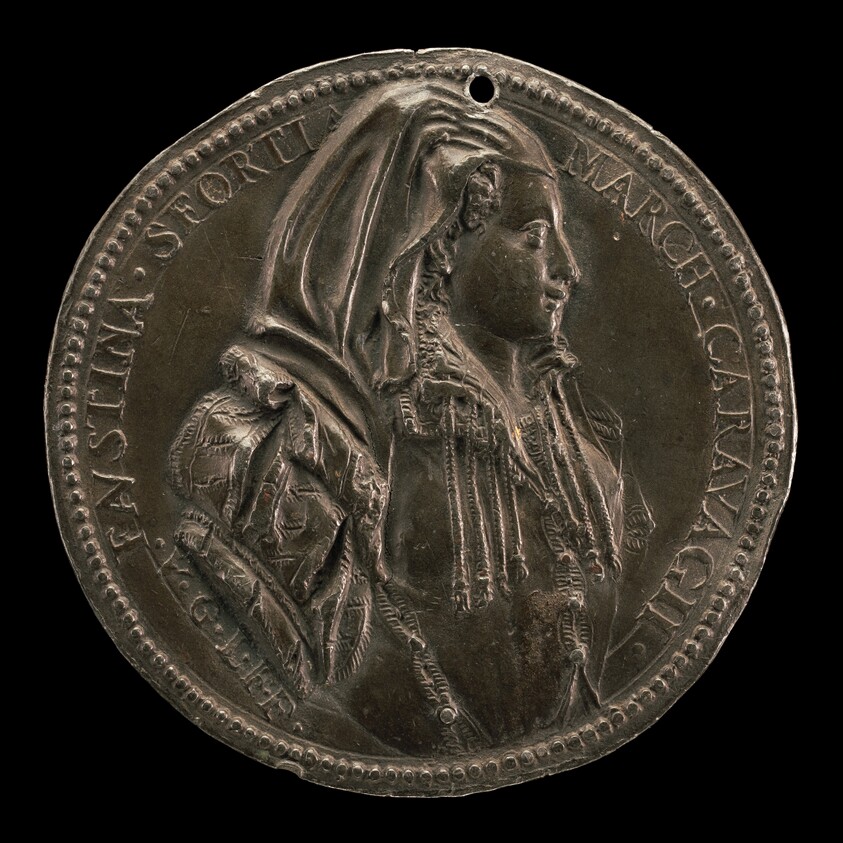 Faustina Sforza, born c. 1532, Marchioness of Caravaggio 1546