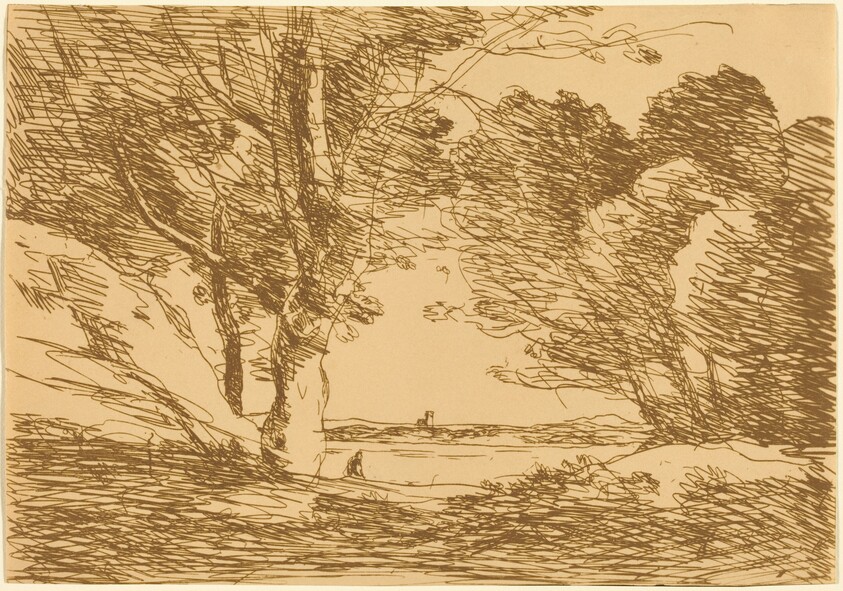 Tower on the Horizon of a Lake (Tour a l'horizon d'un lac)