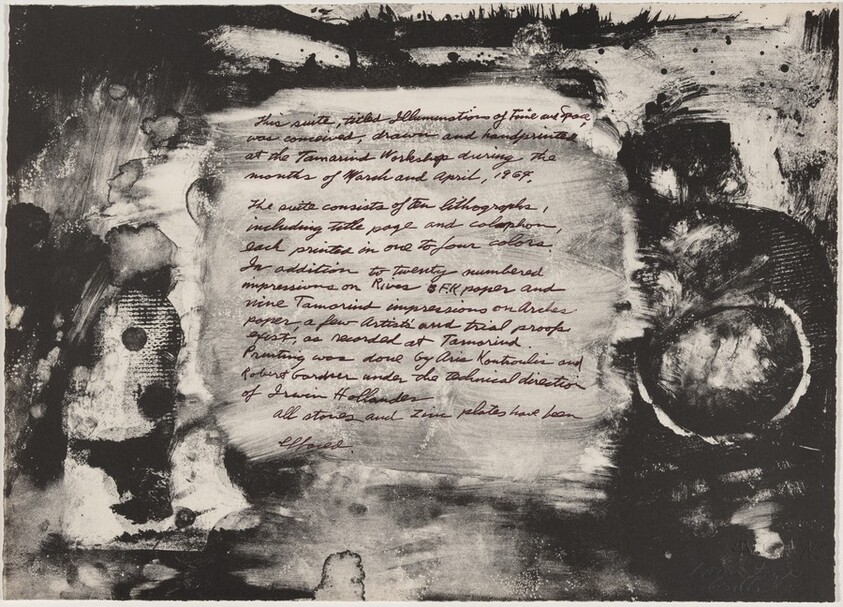 Illuminations of Time and Space X (Colophon)