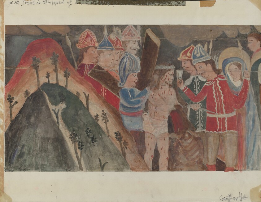 Station of the Cross No. 10: "Jesus is Stripped of His Garments"