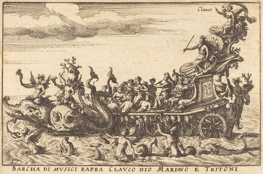 Barcha di musici rapra Clauco dio Marino e Tritoni