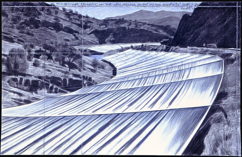 Over the River, Project for the Arkansas River, Colorado [bottom panel]