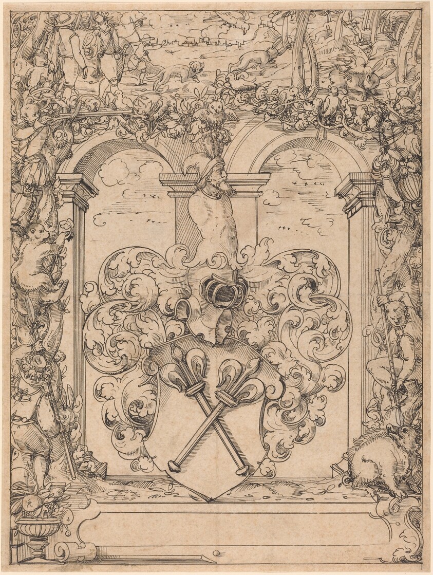 Design for a Window (Hunting Scene)