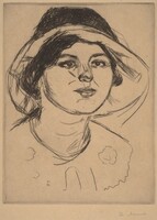 Celline in a Hat, Edvard Munch, 1914