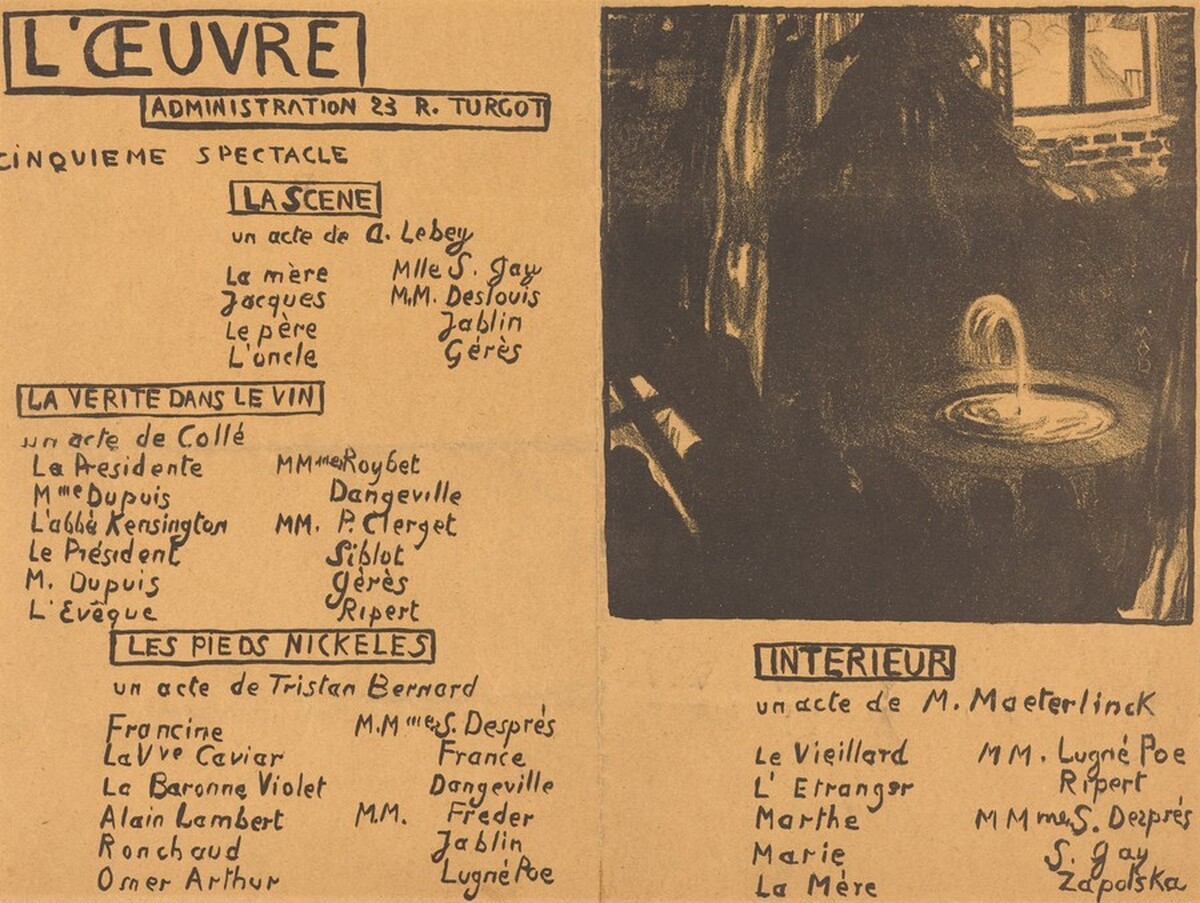 La Scène; La Vérité dans le vin; Les Pieds nickelés; Intérieur