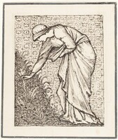 Lady Picking Flowers, Sir Edward Coley Burne-Jones, c. 1890