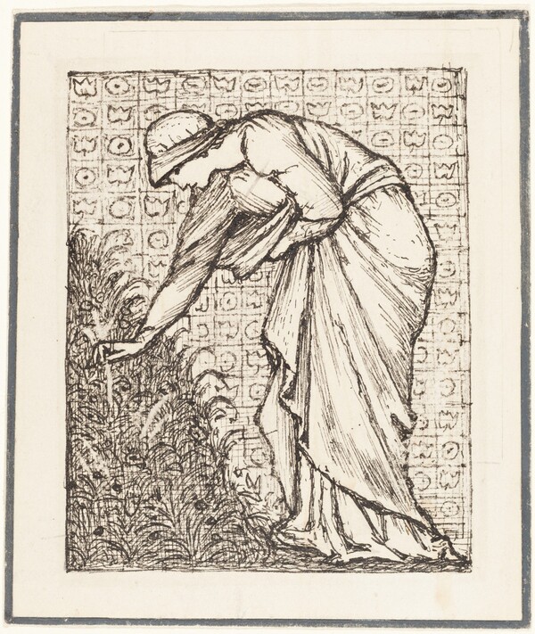 Lady Picking Flowers