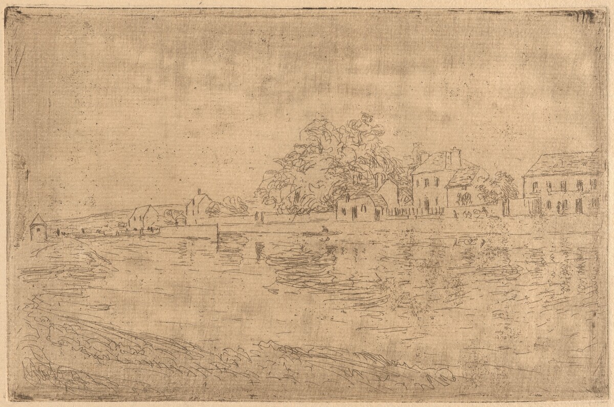 On the Banks of the Loing: Houses by the Water