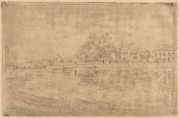 On the Banks of the Loing: Houses by the Water