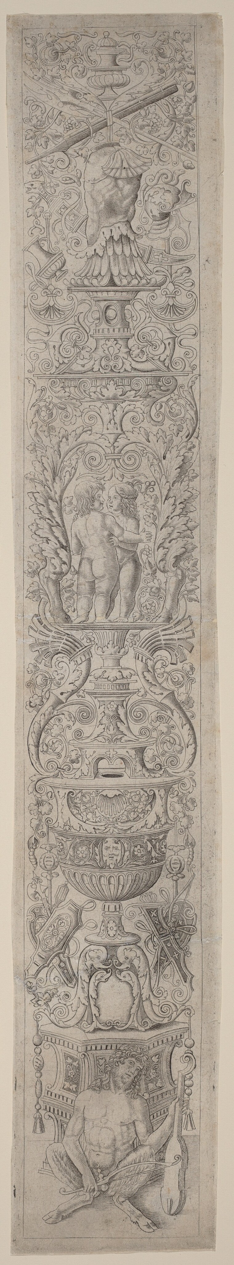 Ornament Panel: Satyr Holding a Violin