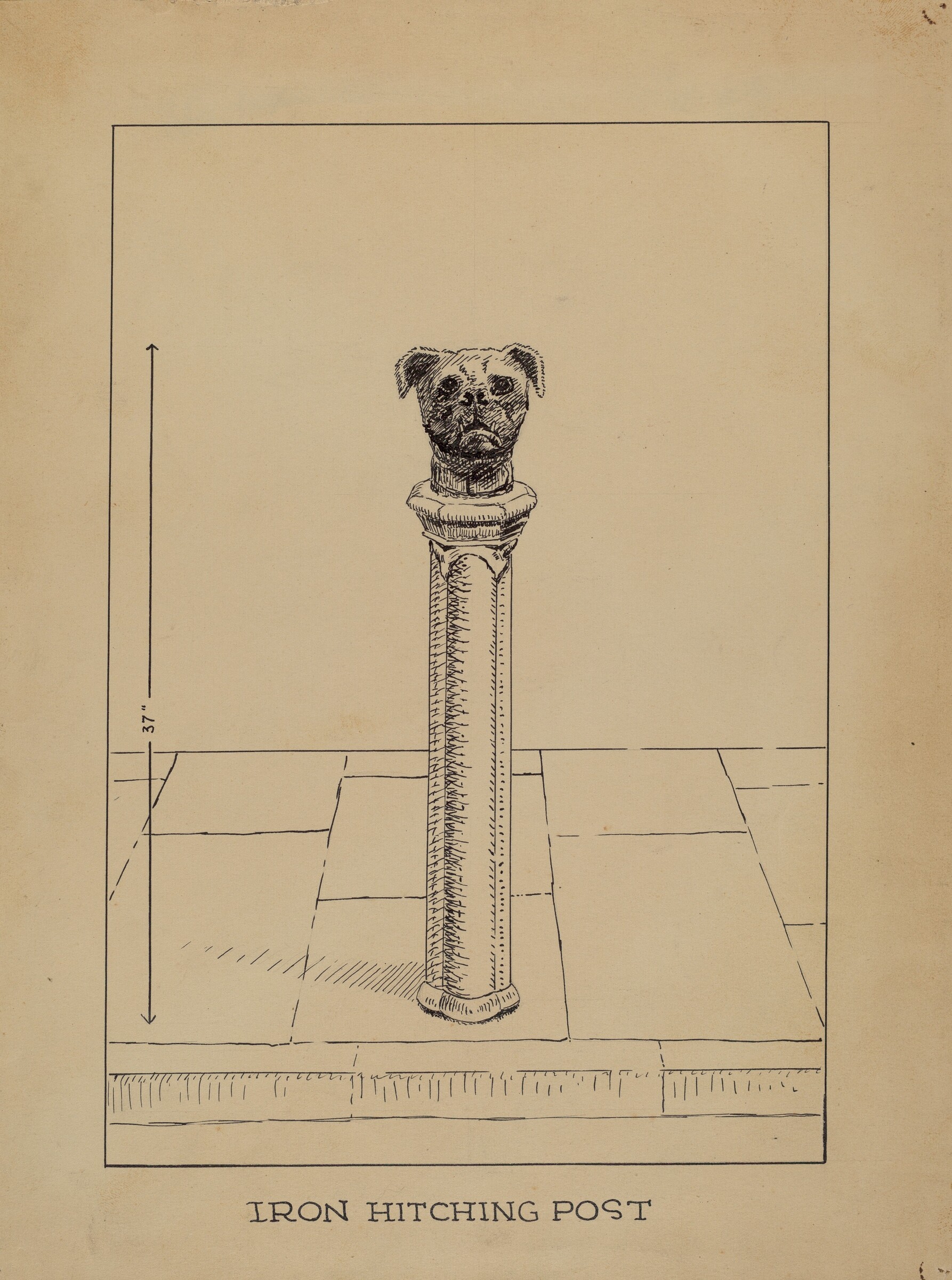 Cast Iron Hitching Post, Lucien Verbeke, 1935/1942