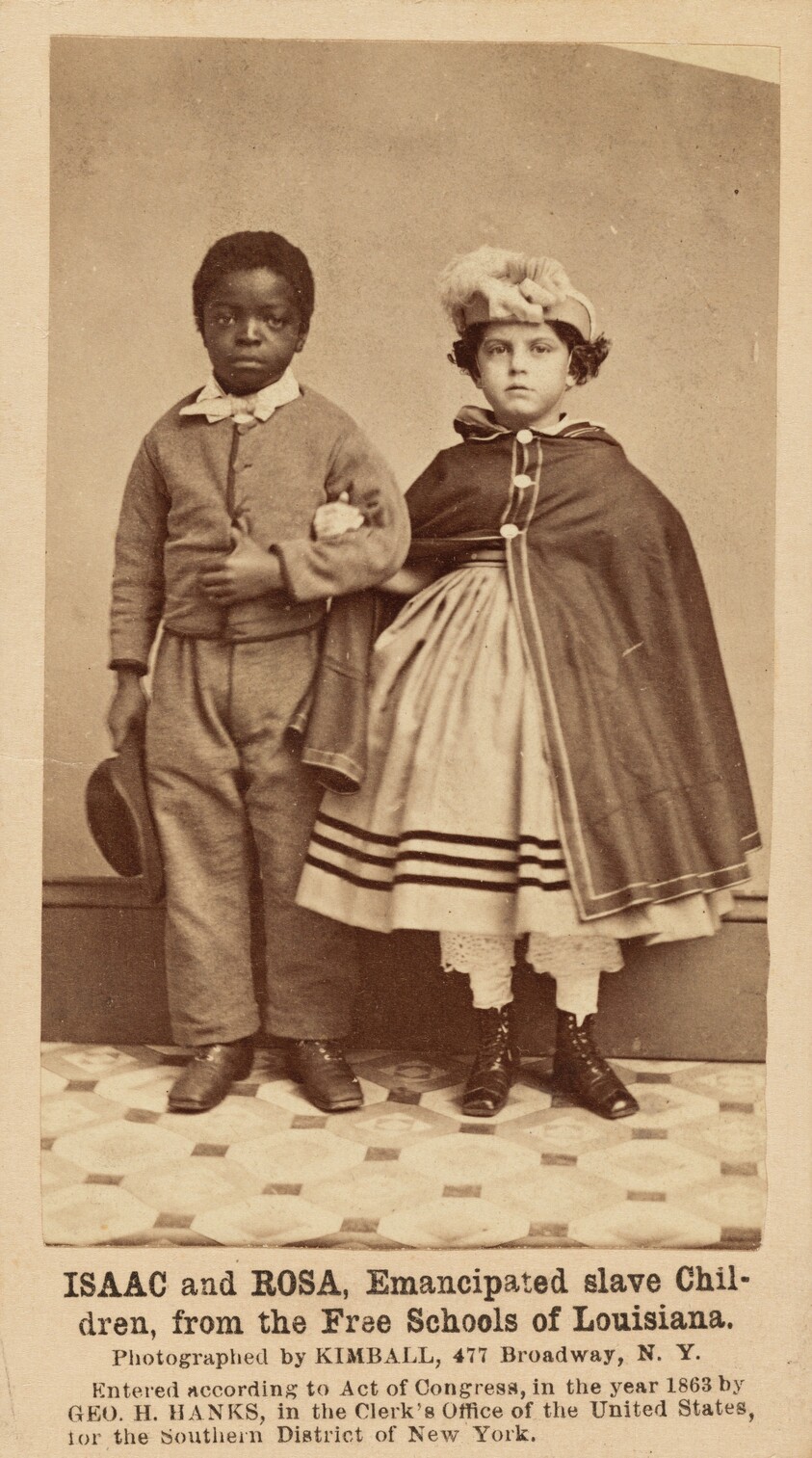 Isaac and Rosa, Emancipated Slave Children, from the Free Schools of Louisiana