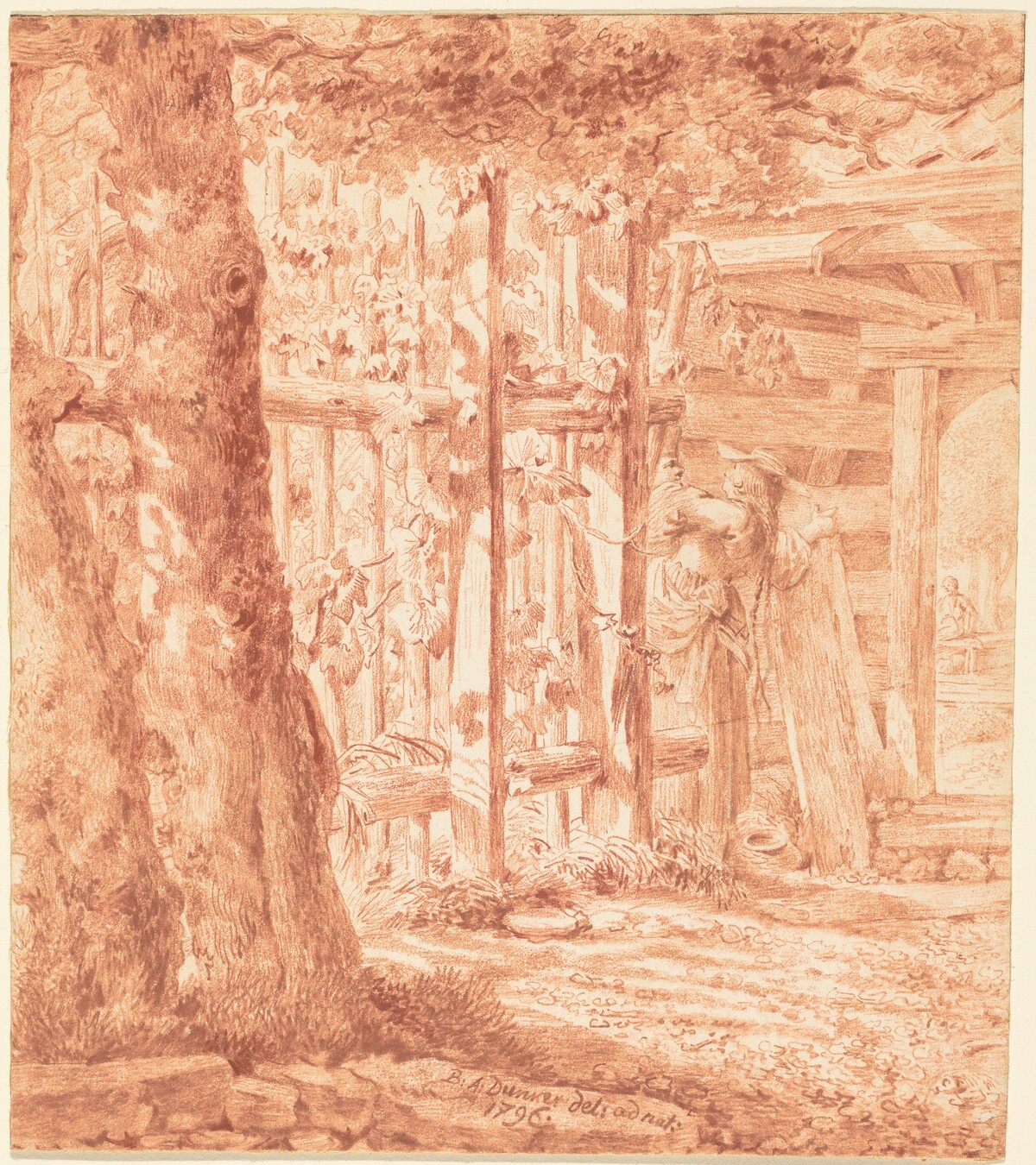 Encounter by the Garden Fence