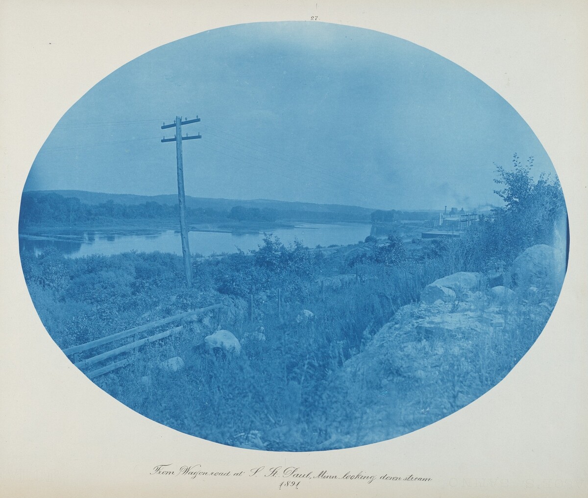 From Wagon Road at S. St. Paul, Minn. Looking Downstream